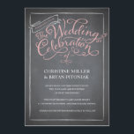 Invitación a la boda rosada con guión de chalkboar<br><div class="desc">El encanto sofisticado. Esta invitación a Chalkboard Script marca el tono de un boda nostálgico a la vez moderno. La tipografía de tiza de época en Peony Pink crea el POP perfecto contra un fondo de tiza de moda. También está disponible la tarjeta de coincidencia Save-the-Date y Response. Añade un...</div>