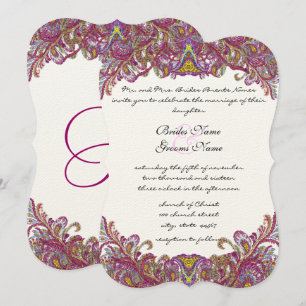 Invitación a la boda rosada de chupa de miel