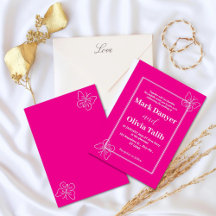 Invitación a la boda rosada | Tarjeta de Boda rusa