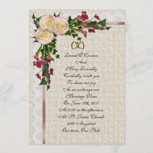 Invitación a la boda Rosas y lirios de Calla