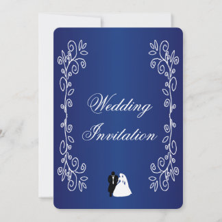 Invitación a la boda Royal Blue Bride Groom