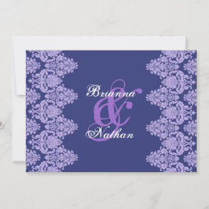 Invitación a la boda Royal Purple & Lavender Damas
