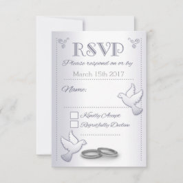 Invitación a la boda RSVP Aves de amor de la virge