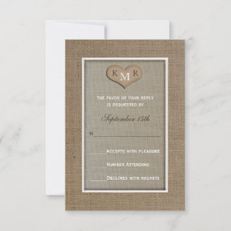 Invitación a la boda RSVP — Burlap