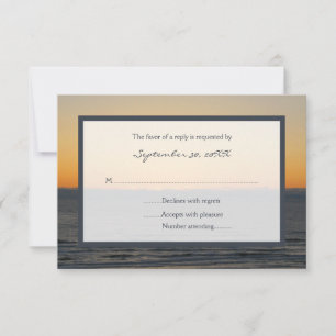 Invitación a la boda RSVP de la puesta del sol
