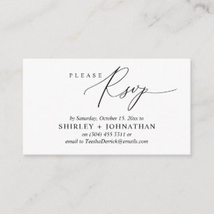 Invitación a la boda RSVP, recordatorio romántico 