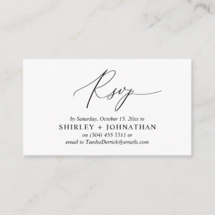 Invitación a la boda RSVP, recordatorio romántico 