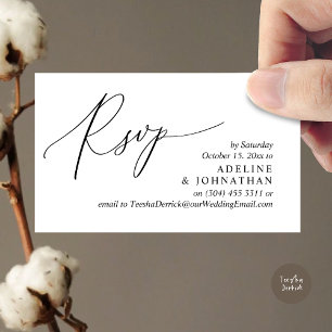 Invitación a la boda RSVP, recordatorio romántico 
