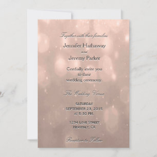 Invitación a la boda Rubor Bokeh