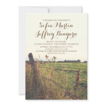 invitación a la boda rural rústica de campo