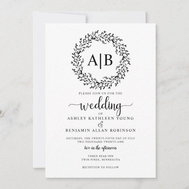 Invitación a la boda rusa (Anverso)