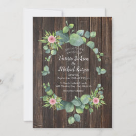 Invitación a la boda rusa de eucalipto