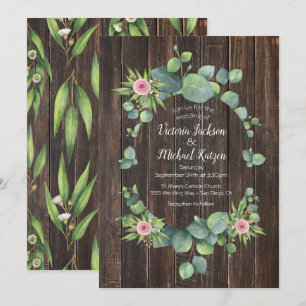Invitación a la boda rusa de eucalipto
