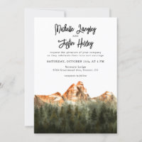 Invitación a la boda rusa de la montaña roja