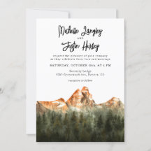 Invitación a la boda rusa de la montaña roja