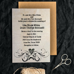 Invitación a la boda rusa de Shabby