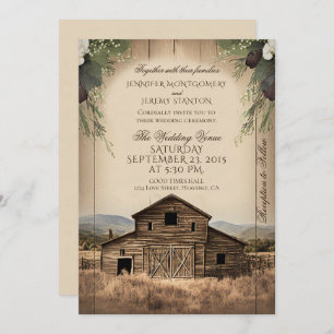 Invitación a la boda rústica