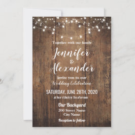 Invitación a la boda rústica,