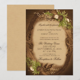 Invitación a la boda rústica