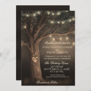 Invitación a la boda rústica