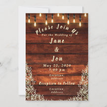 Invitación a la boda rústica