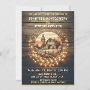 Invitación a la boda rústica