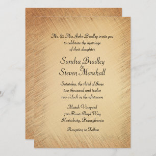 Invitación a la boda rústica