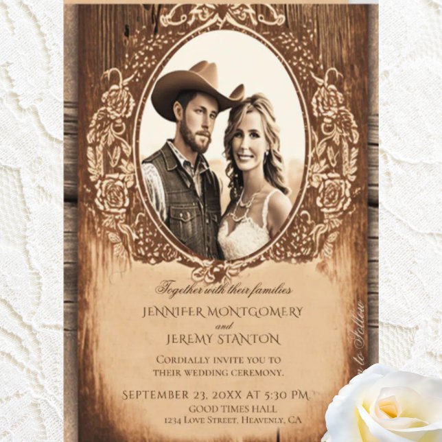 Invitación a la boda rústica (Subido por el creador)