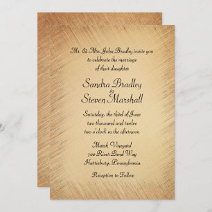 Invitación a la boda rústica