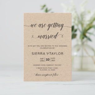Invitación a la boda rústica
