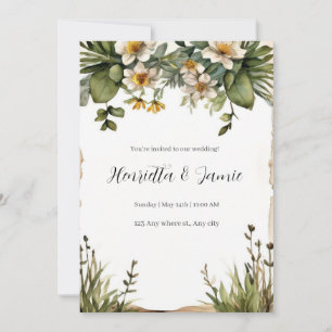Invitación a la boda rústica