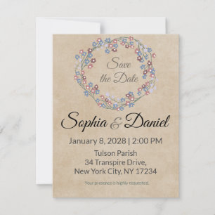 Invitación a la boda rústica clásica libre 