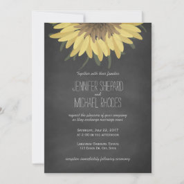 Invitación a la boda rústica con el tablero del gi