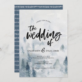 Invitación a la boda rústica de acuarela