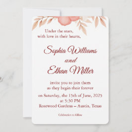Invitación a la boda rústica de Boho