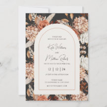 Invitación a la boda rústica de Boho otoño