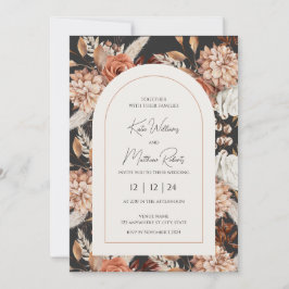 Invitación a la boda rústica de Boho otoño