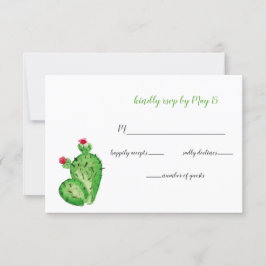 Invitación a la boda rústica de Cacti rsvp