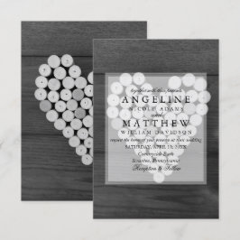 Invitación a la boda rústica de casamiento de viña