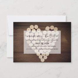 Invitación a la boda rústica de casamiento de viña