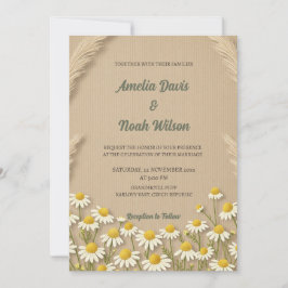 Invitación a la boda rustica de Chamomile