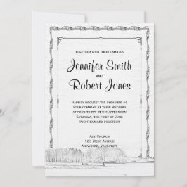 Invitación a la boda rústica de invierno