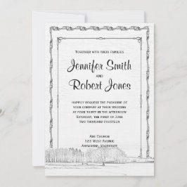 Invitación a la boda rústica de invierno
