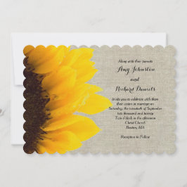 Invitación a la boda rústica de la línea del giras