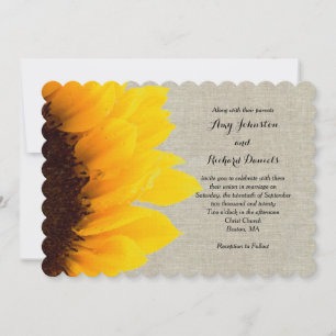 Invitación a la boda rústica de la línea del giras