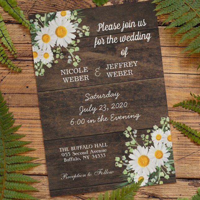 Invitación a la boda rústica de la primavera de la (Subido por el creador)