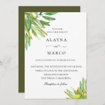 Invitación a la boda rústica de la Toscana