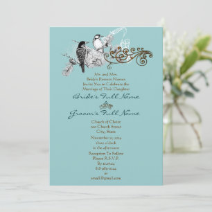 Invitación a la boda rustica de los Aves-Amor