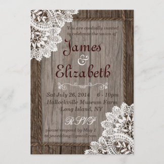 Invitación a la boda rústica de los graneros