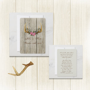 Invitación a la boda rústica de los vendedores y r